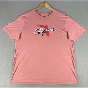 TPC Sawgrass Ahead Shirt Mens 2XL Pale Pink Florida Golf Lounge Jersey Cotton
